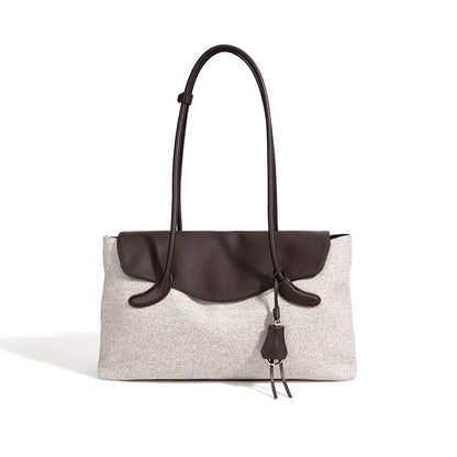 Mellow Canvas Spacious Flap Clutch Bag