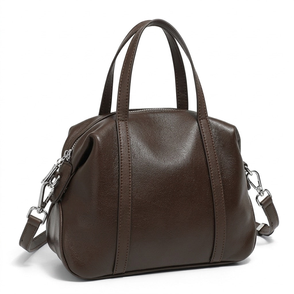 Women’s Genuine Leather Boston Pillow Bag