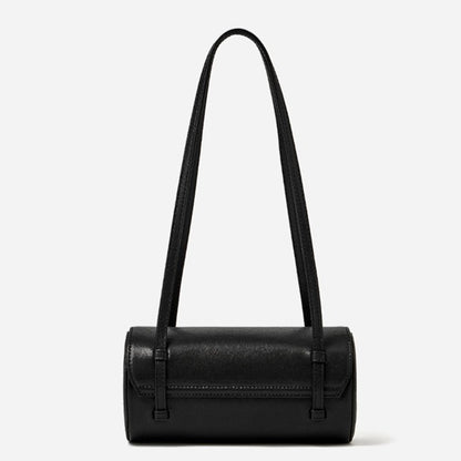 Nostalgic Caviar Genuine Leather Baguette Tube Clutch Bag