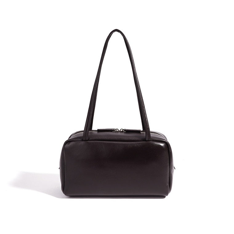Minimalist Genuine Sheepskin Bowling Clutch Bag