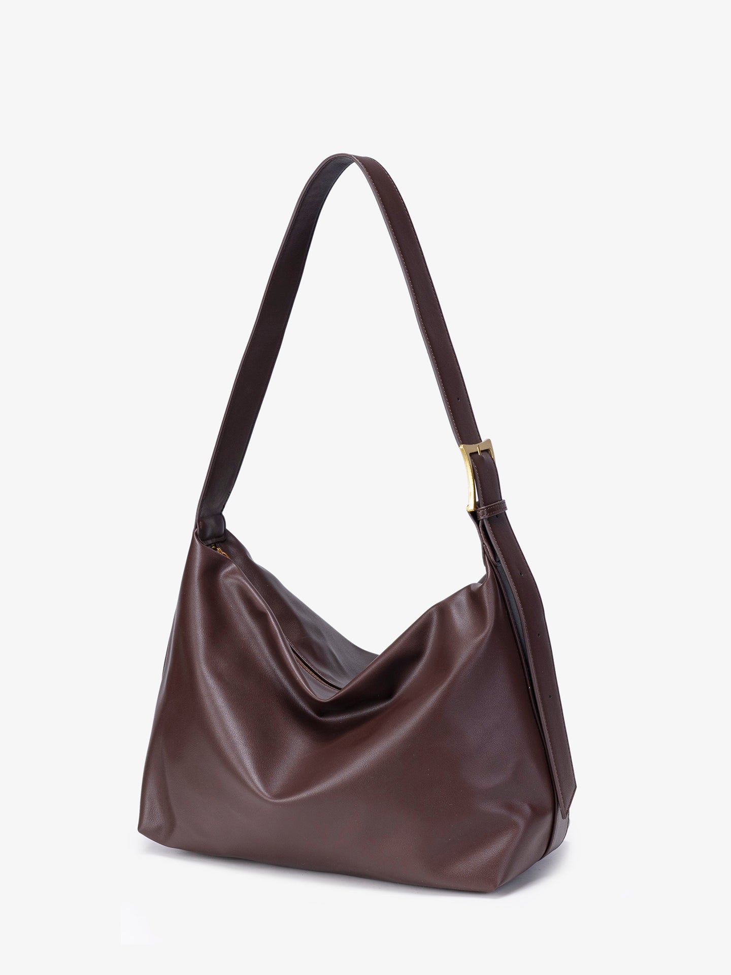 Modern Classic Large Capacity Vegan Eco-Leather Hobo Bag