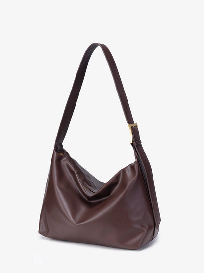 Modern Classic Large Capacity Vegan Eco-Leather Hobo Bag
