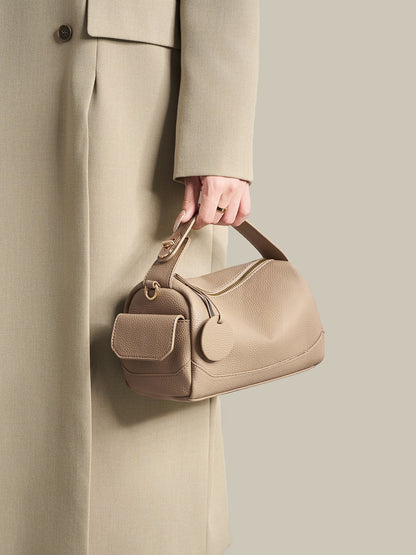 Casual Vegan Eco-Leather Boston Clutch Bag