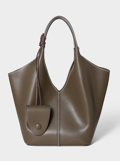 The Artisan Weave Genuine Leather Hobo Tote Bag with Detachable Strap