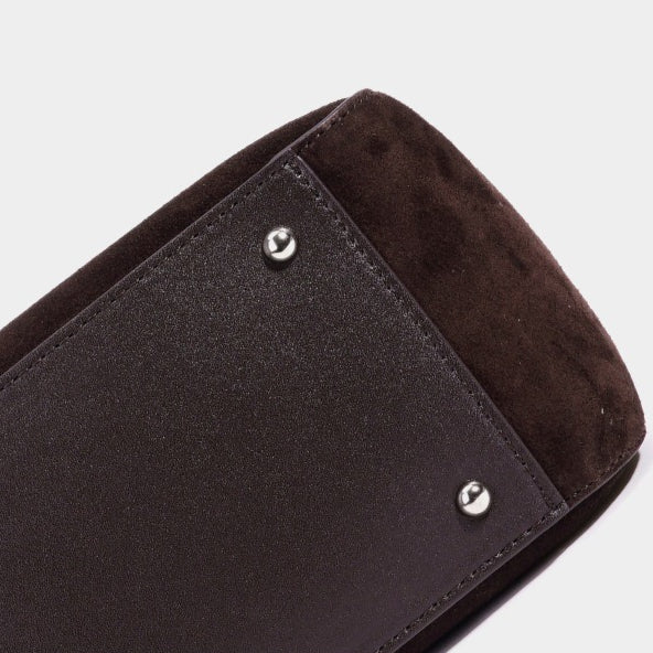 Elegant Suede Genuine Leather Flap Clutch Bag