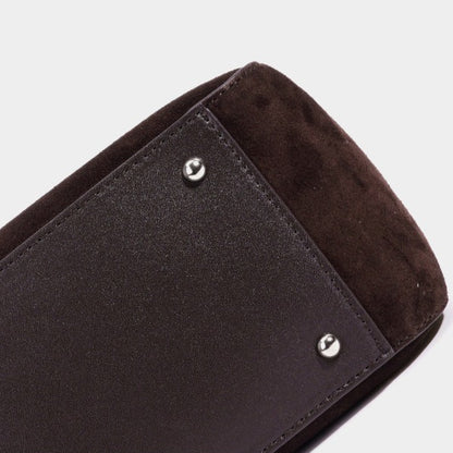 Elegant Suede Genuine Leather Flap Clutch Bag