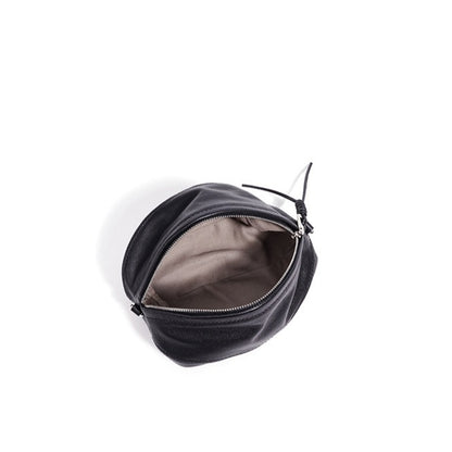 Modern Supple Genuine Sheepskin Leather Oval Rugby Clutch Bag