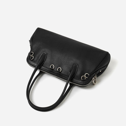 Defined Genuine Leather Boston Clutch Bag