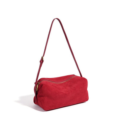 Vintage Suede Genuine Leather Clutch Bag