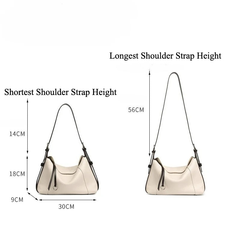 Anspruchsvolle Silhouette Handtasche aus echtem Leder zum Umhängen