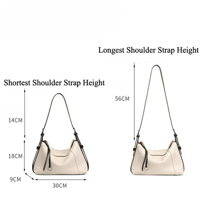 Anspruchsvolle Silhouette Handtasche aus echtem Leder zum Umhängen