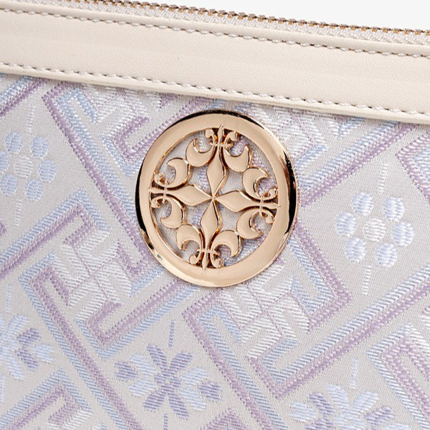 Ethereal Brocade Vegan Eco-Leather Clutch Bag