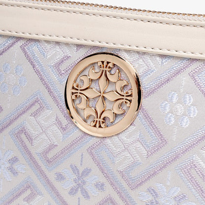 Ethereal Brocade Vegan Eco-Leather Clutch Bag