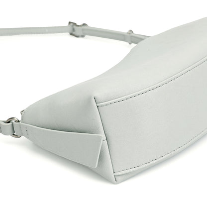 Elegant Genuine Leather Crescent Clutch Bag