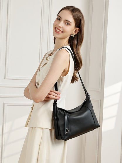 Anspruchsvolle Silhouette Handtasche aus echtem Leder zum Umhängen