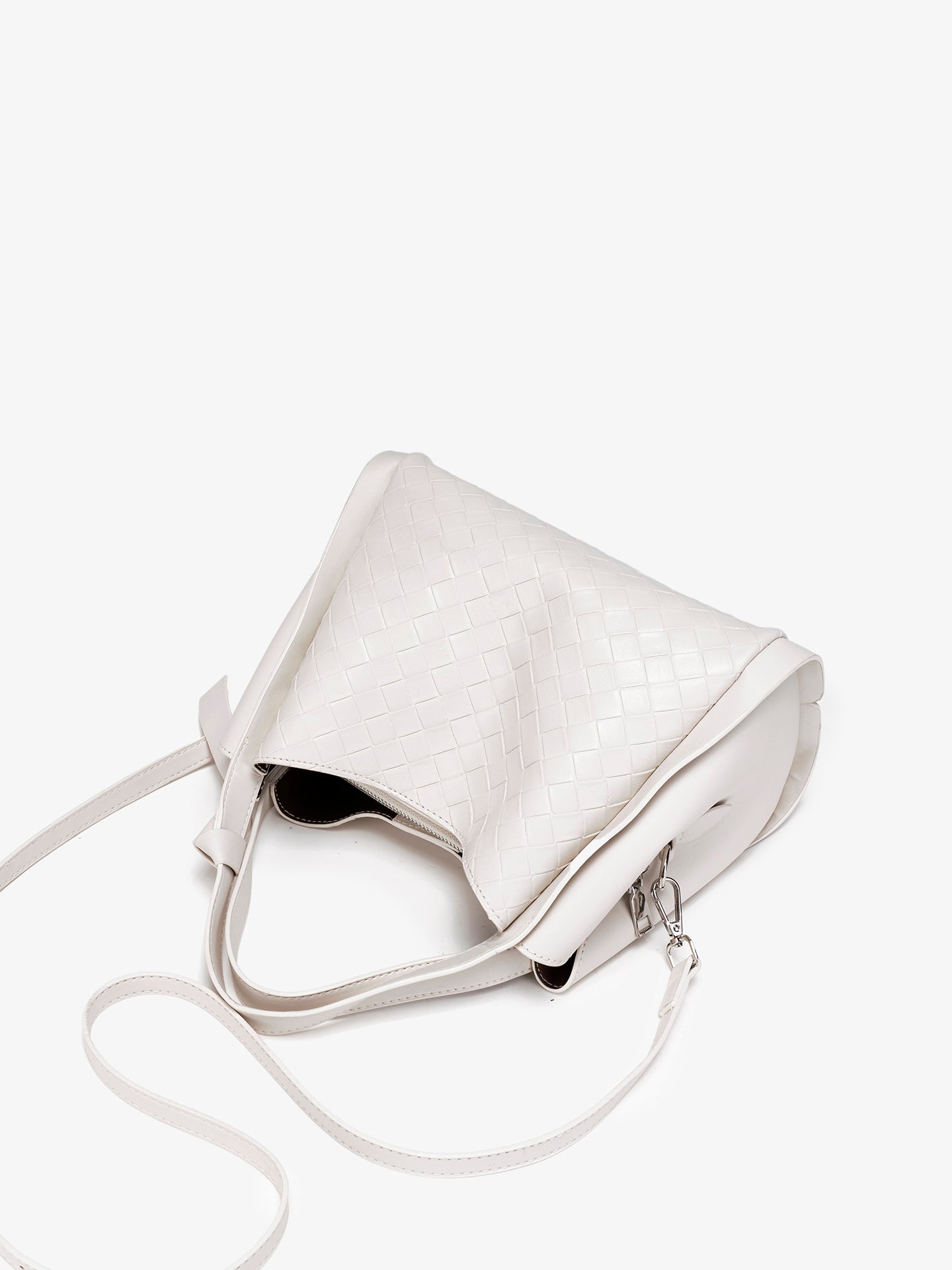 Timeless Braided Vegan Eco-Leather Clutch Tote Bag