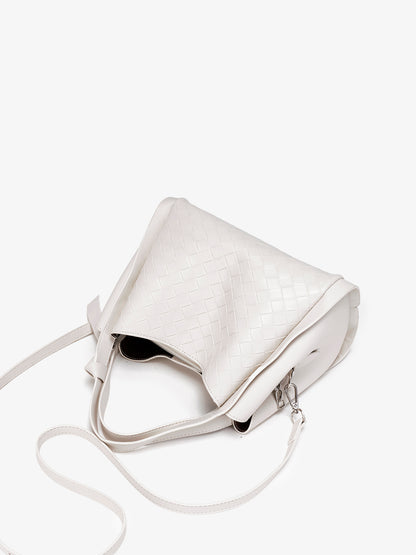 Timeless Braided Vegan Eco-Leather Clutch Tote Bag