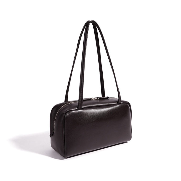 Minimalist Genuine Sheepskin Bowling Clutch Bag