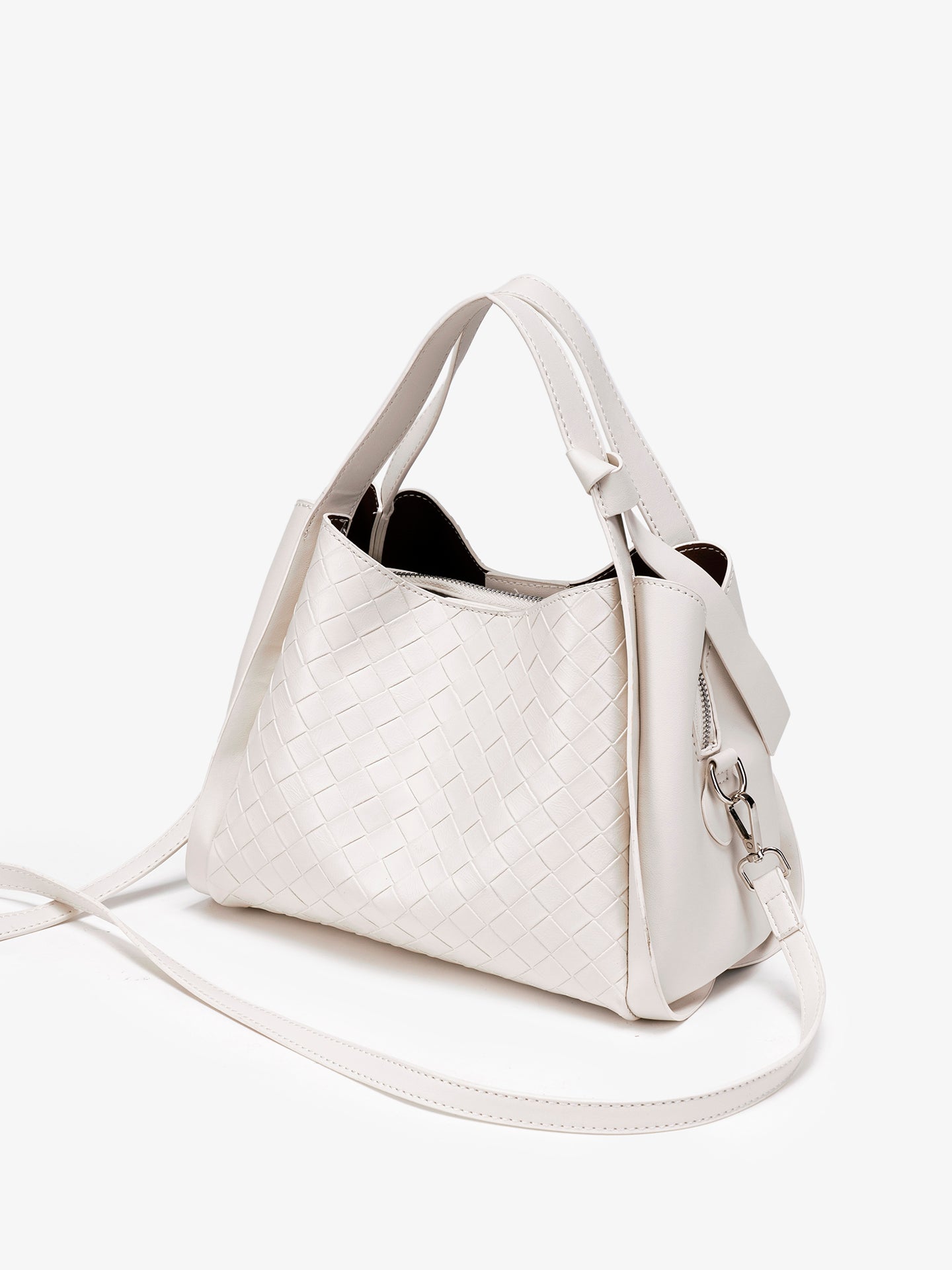 Timeless Braided Vegan Eco-Leather Clutch Tote Bag