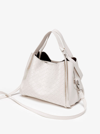 Timeless Braided Vegan Eco-Leather Clutch Tote Bag