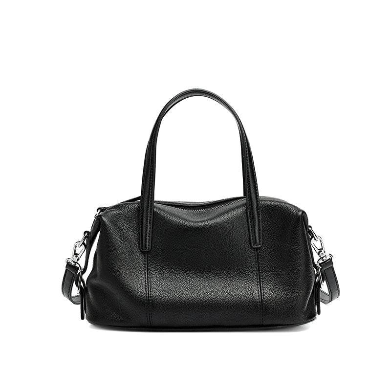 Borsa pochette a cuscino in vera pelle morbida dalla texture martellata