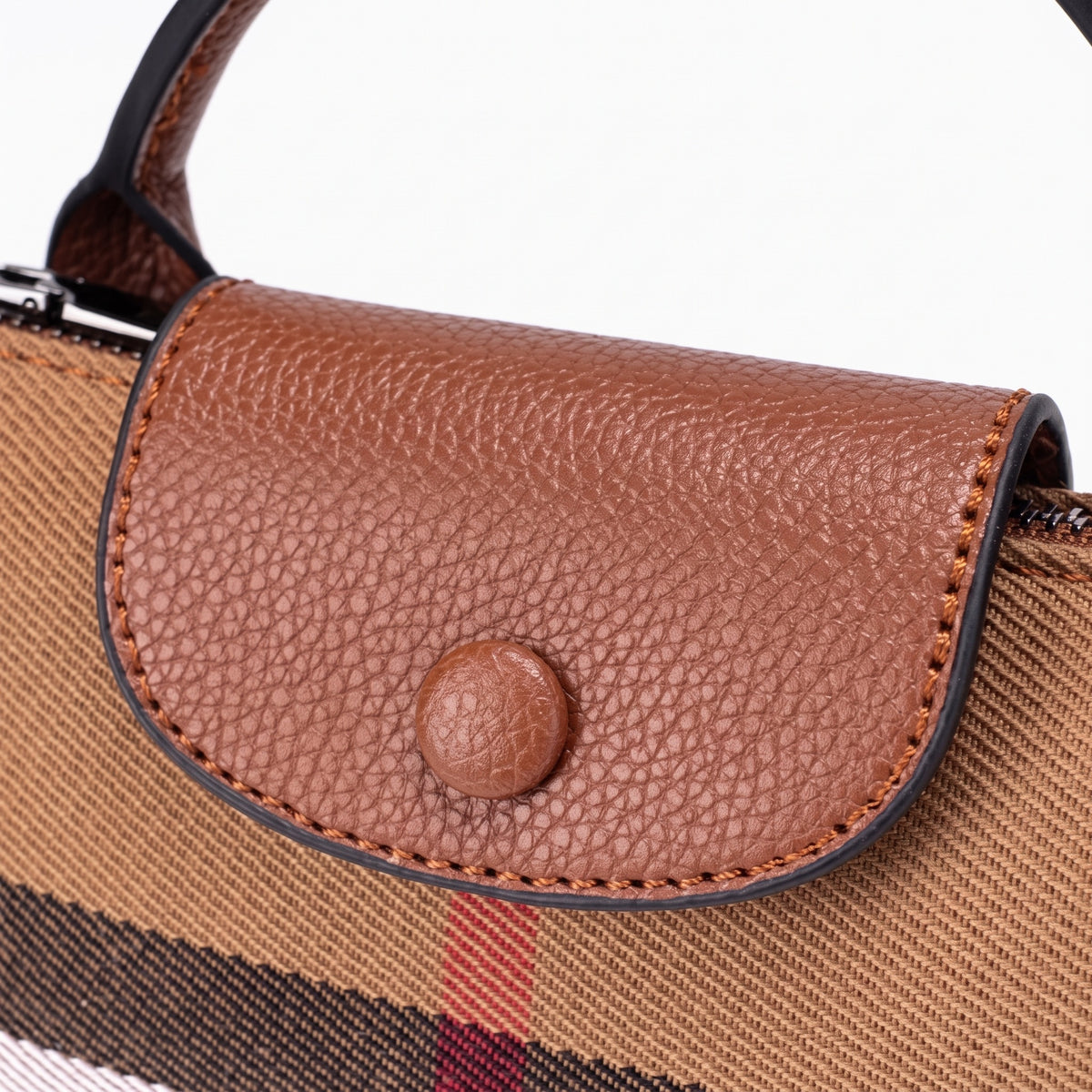 Vintage Plaid Vegan Eco-Leather Mini Clutch Bag