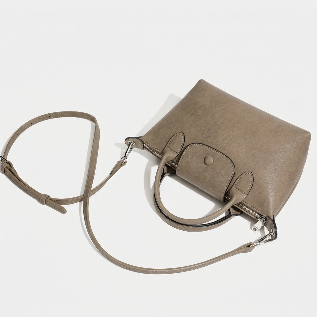 Heritage lässige Dumpling-Clutch aus echtem Leder