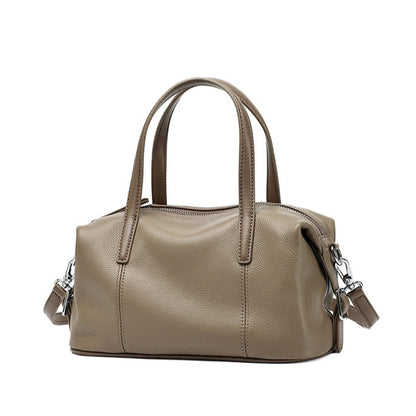 Supple Pebbled Texture Genuine Leather Pillow Clutch Bag