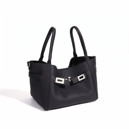 Geantă clutch mini tip găleată, casual, din piele naturală