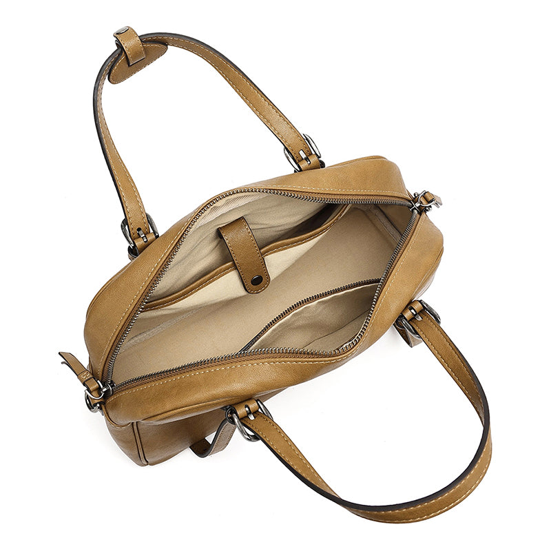 Mellow Rustic Genuine Leather Boston Clutch Bag