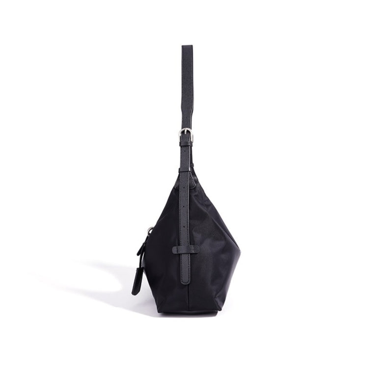 Slouchy Crescent Nylon Hobo Clutch Bag