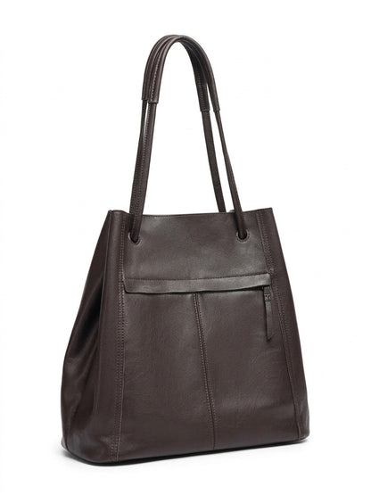 Artisanal Soft Genuine Leather Tote Clutch Bag