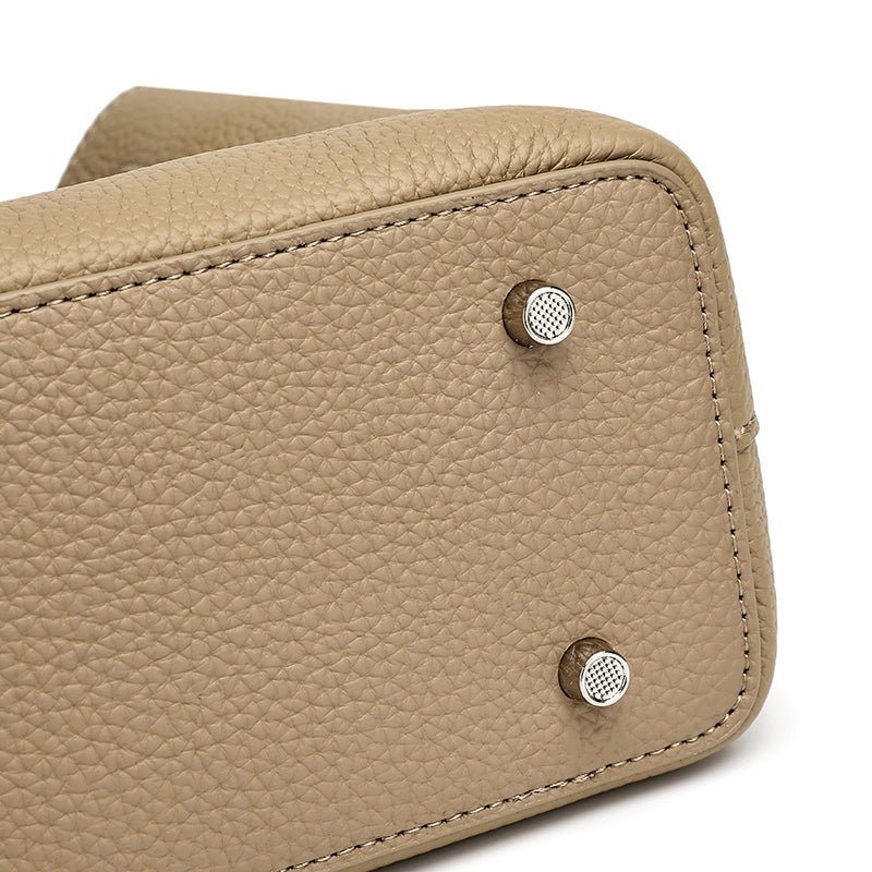 Sleek Genuine Leather Satchel Clutch Bag