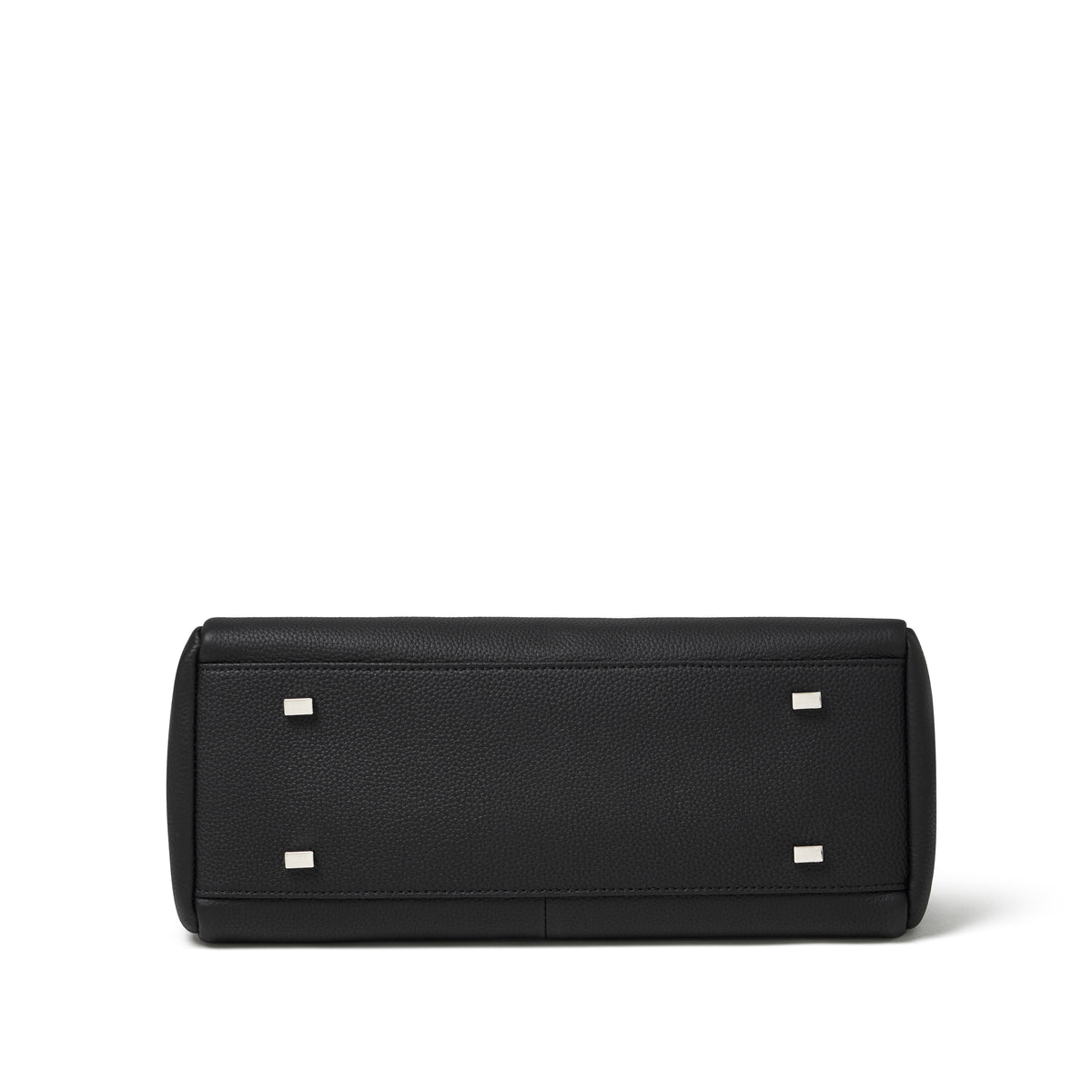 Sac pochette fourre-tout en cuir véritable à texture grainée grain de riz élégante