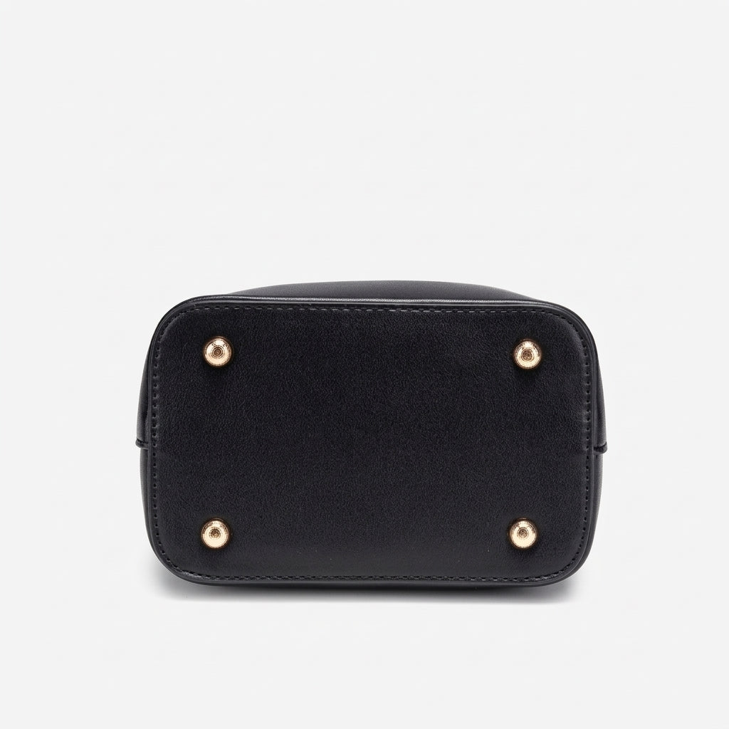 Vintage vegane Eco-Leder Bucket Clutch Tasche