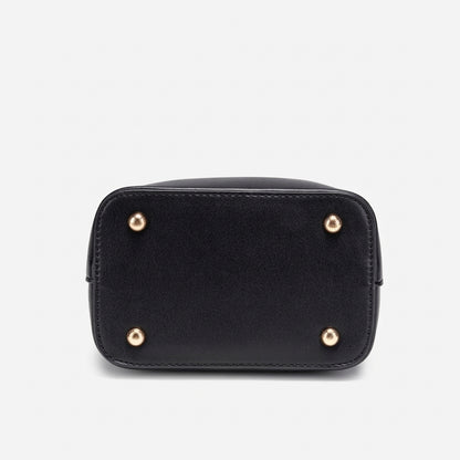 Vintage vegane Eco-Leder Bucket Clutch Tasche
