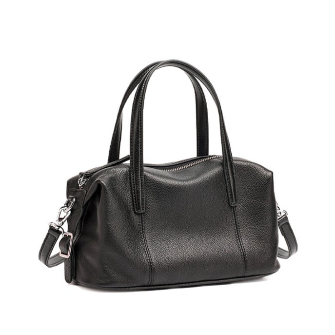 Supple Pebbled Texture Genuine Leather Pillow Clutch Bag