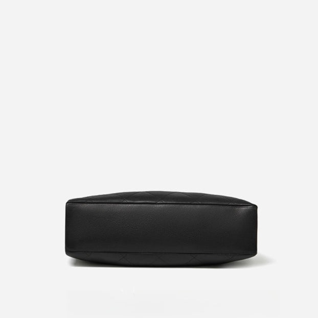 Elegant Quilted Sheepskin Leather Hobo Clutch Bag