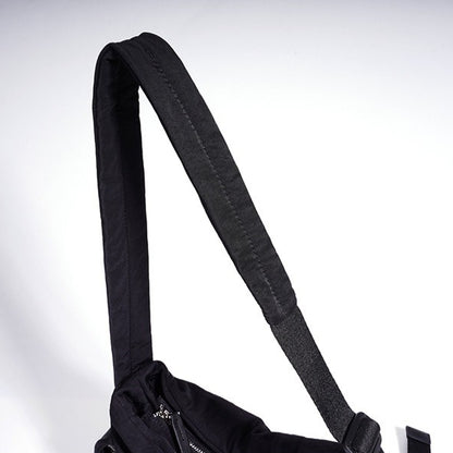Minimalist Slouchy Nylon Shoulder Clutch Bag