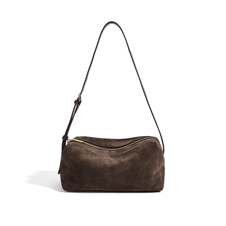 Vintage Suede Genuine Leather Clutch Bag