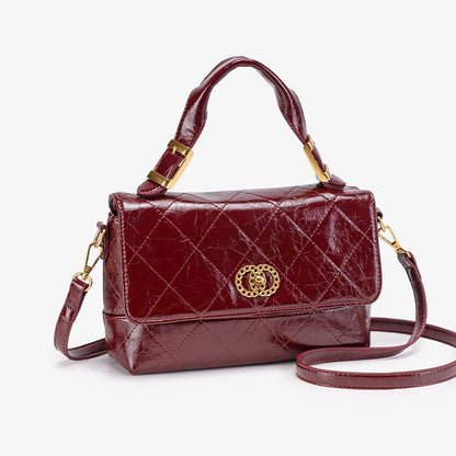 Radiant Quilted Vegan Eco-Leather Satchel Crossbody Bag