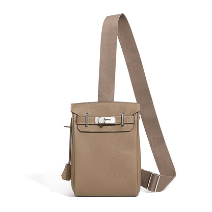 Minimalist Genuine Leather Sling Chest Bag