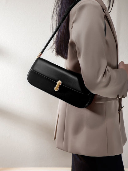 Sophisticated Vegan Eco-Leather Baguette Clutch Bag