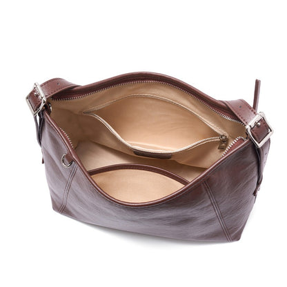 حقيبة هيريتاج بوسطن جلد طبيعي - حقيبة بولينغ كلاسيكية بمقبض علوي