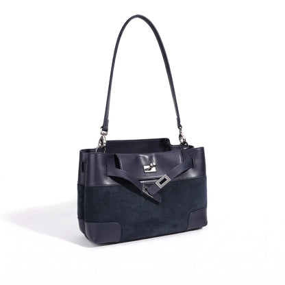 Geantă clutch lejeră din piele întoarsă naturală