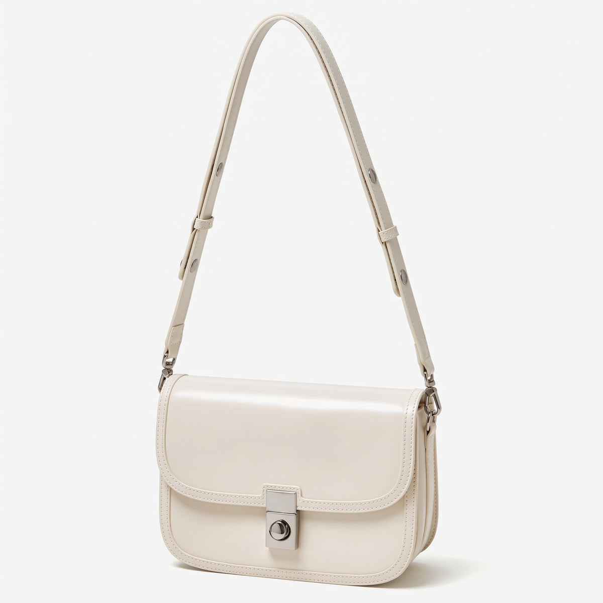 Borsa vintage a spalla e messenger in vera pelle liscia di vacchetta