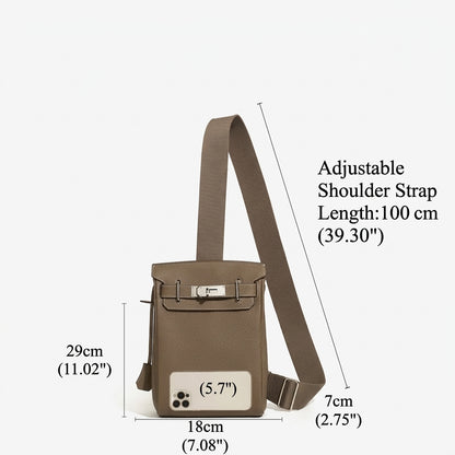 Minimalist Genuine Leather Sling Chest Bag
