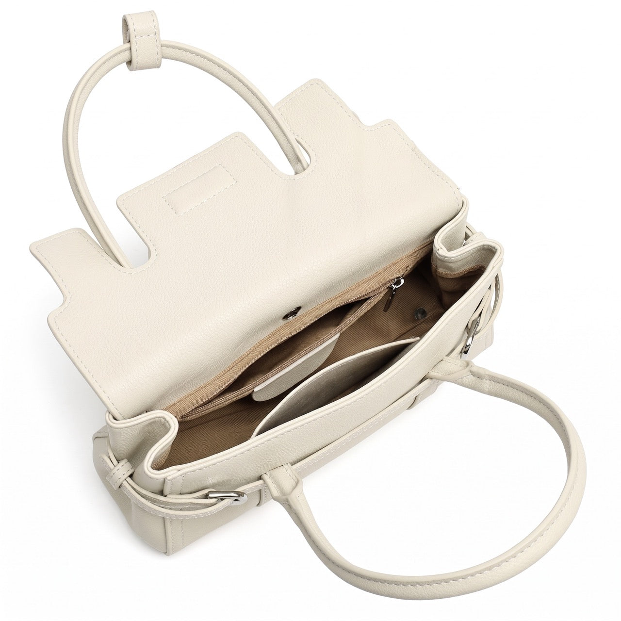 Sleek Genuine Leather Flap Satchel Clutch Bag