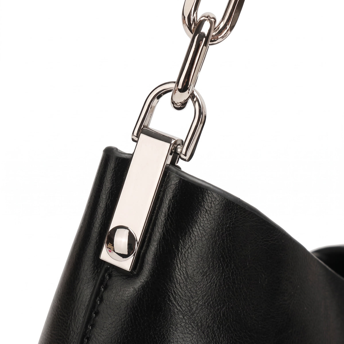 Borsa classica in vera pelle da portare sottobraccio con fibbia metallica