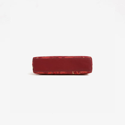 Radiant Oriental Crane Pattern Vegan Eco-Leather Clutch Bag